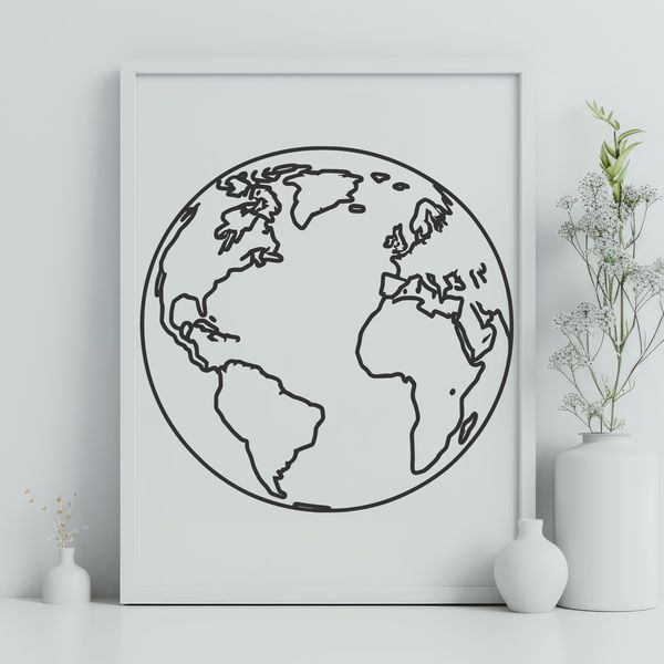Earth Globe Illustration A 2D illustration of our planet, Earth.