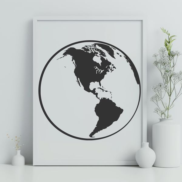 Earth Vector Graphic A stylized vector illustration of our home planet, Earth.