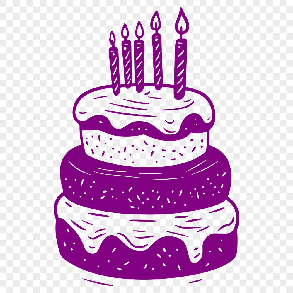 Stunning Birthday Cake - Glowforge PNG Free Download