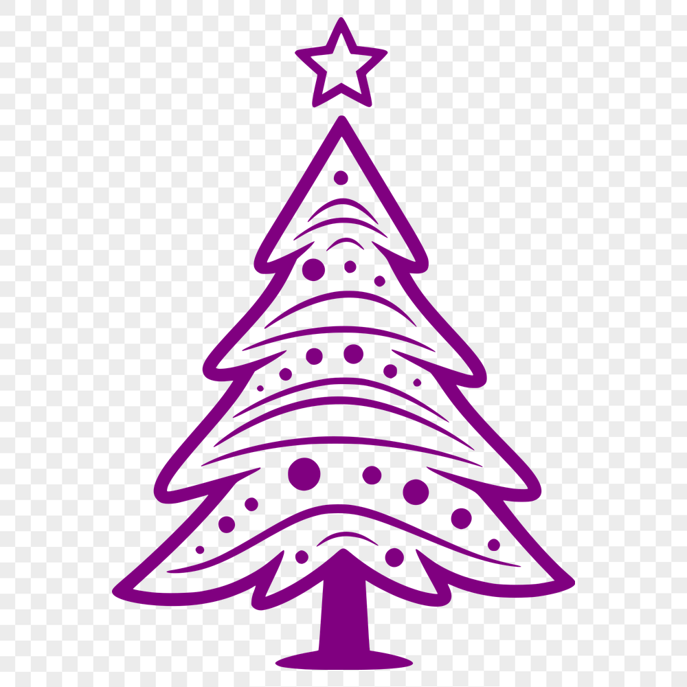 Unique Christmas Tree Drawing