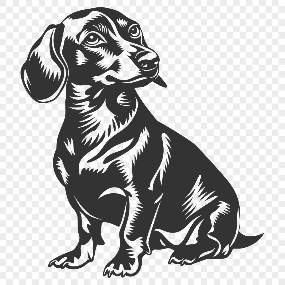 Sitting Dachshund SVG