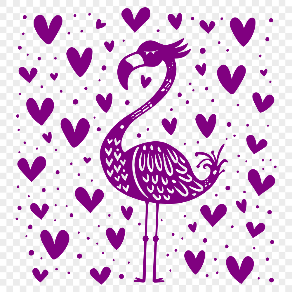 Artistic Flamingo Clipart