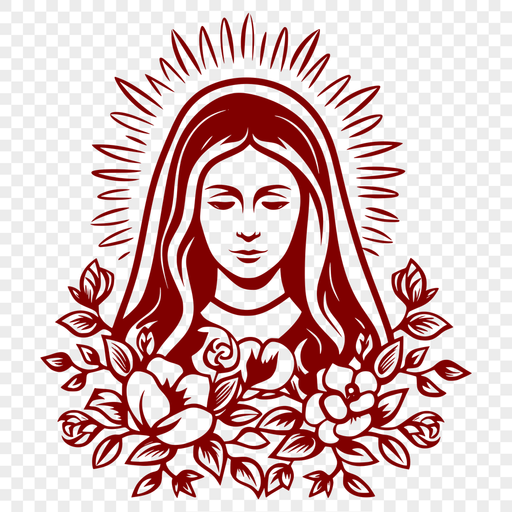 Free Unique Virgin Mary Vector Art