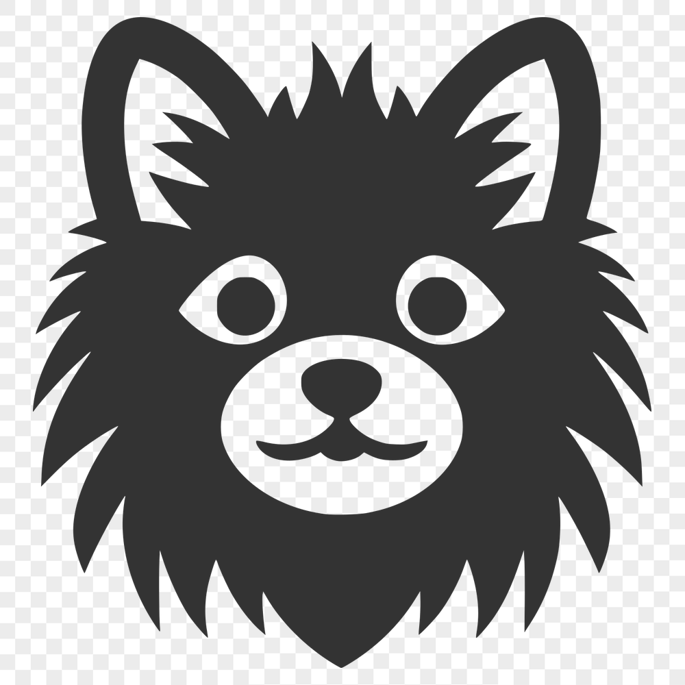 Artistic Pomeranian Vector Illustration