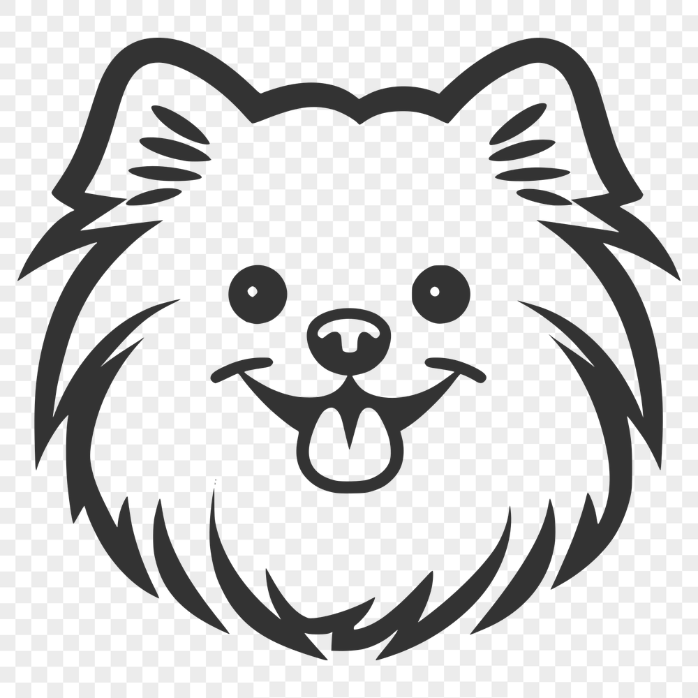 Beautiful Pomeranian SVG, PNG, PDF And DXF Files