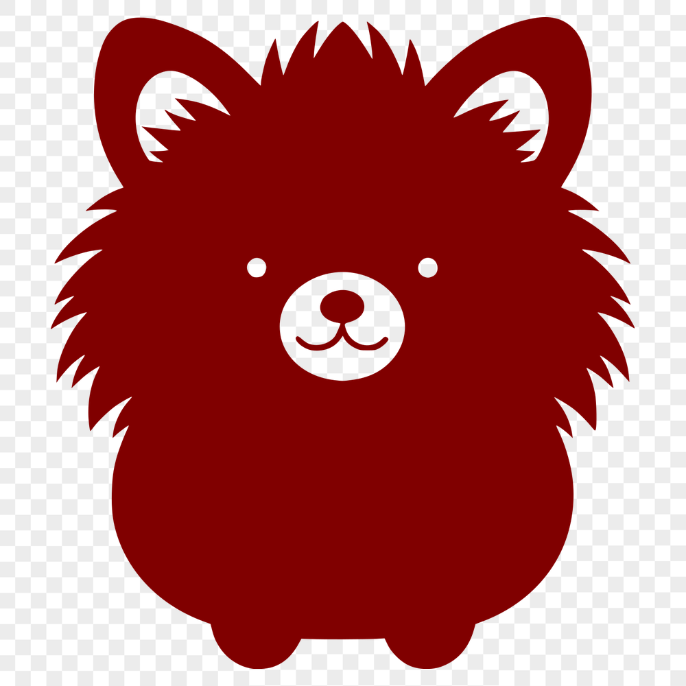 Unique Sitting Pomeranian Clip Art