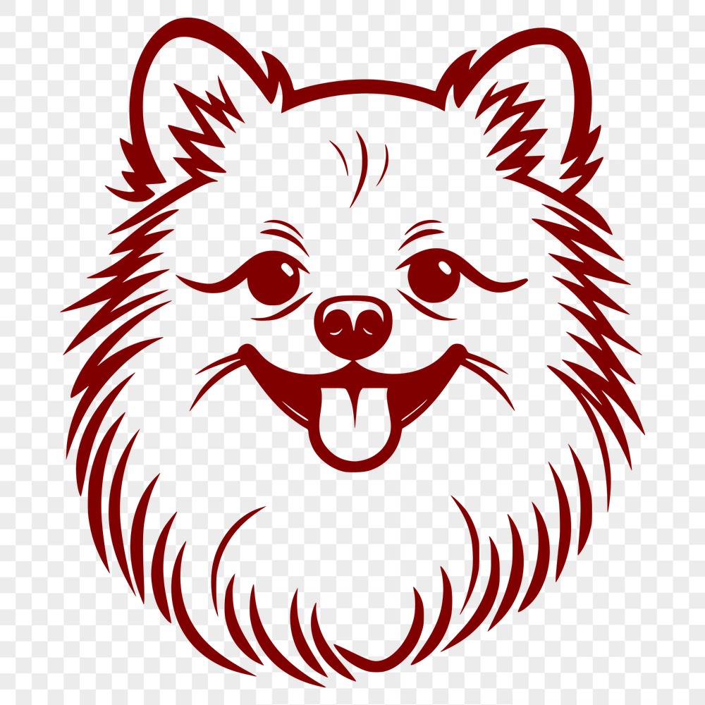 Free Unique Pomeranian Vector Illustration