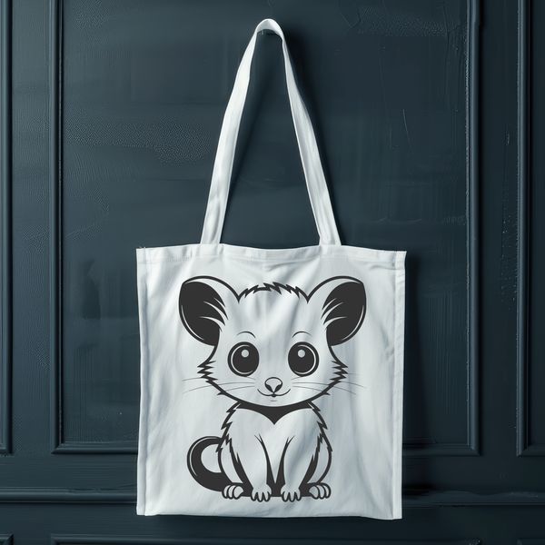 An isolated vector graphic of a possum, suitable for design and crafting projects.