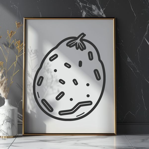 Vector Potato Artwork Free to Download A digital illustration of a potato in vector format, suitable for various applications.
