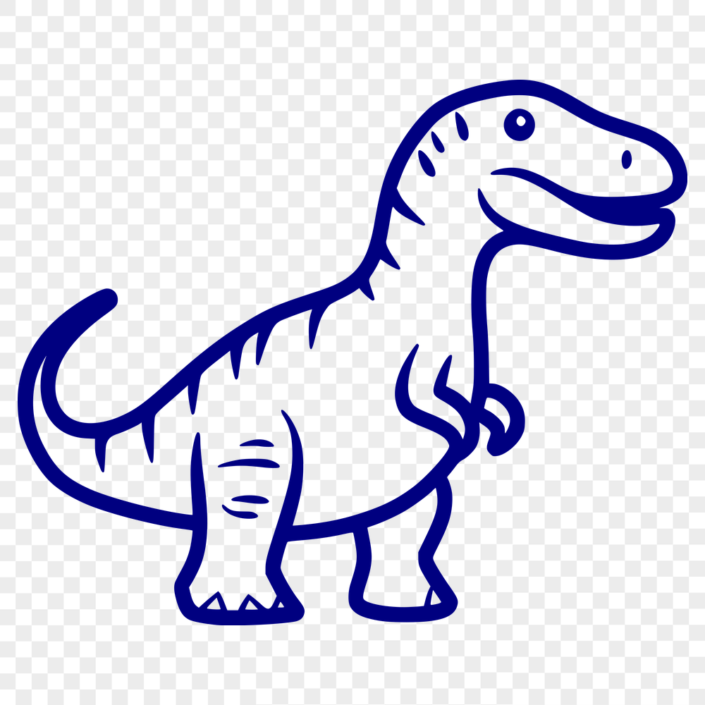 Stunning Dinosaur Simple Line Drawing