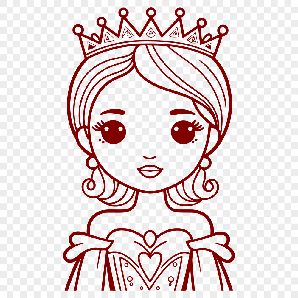 Young Princess Clipart Image Young princess clip art design available as a scalable SVG file.