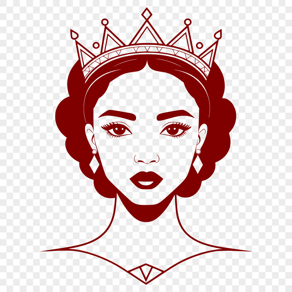 Female royalty illustration in vector format