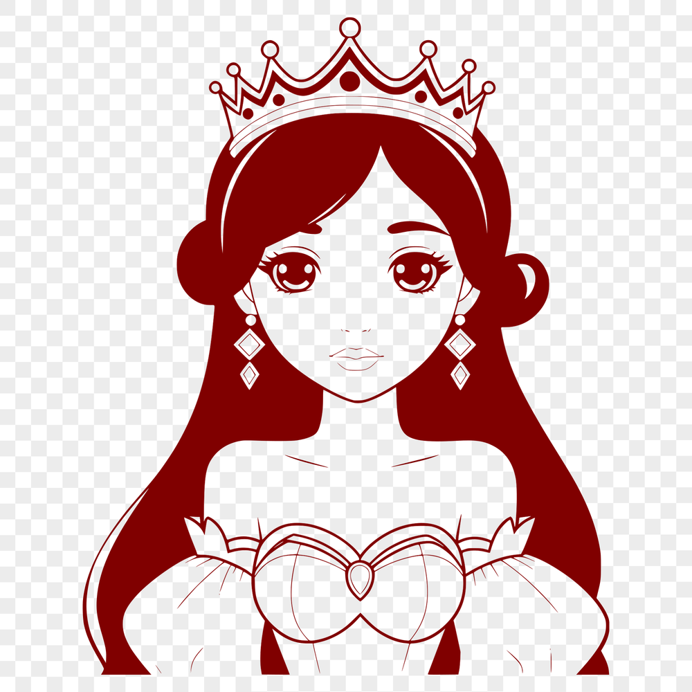 Female royalty character illustration in vector format