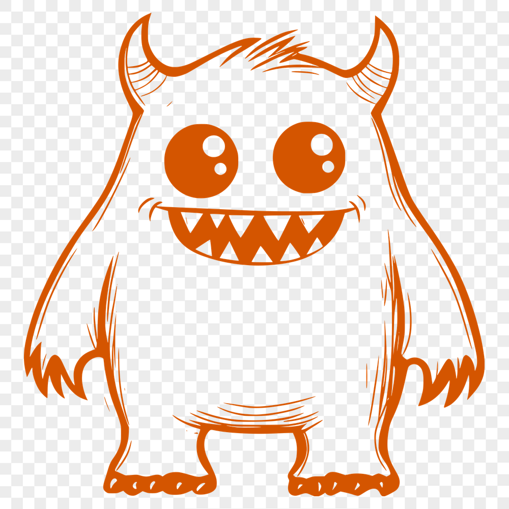 Monster Digital Artwork In SVG, PNG, PDF And DXF Formats