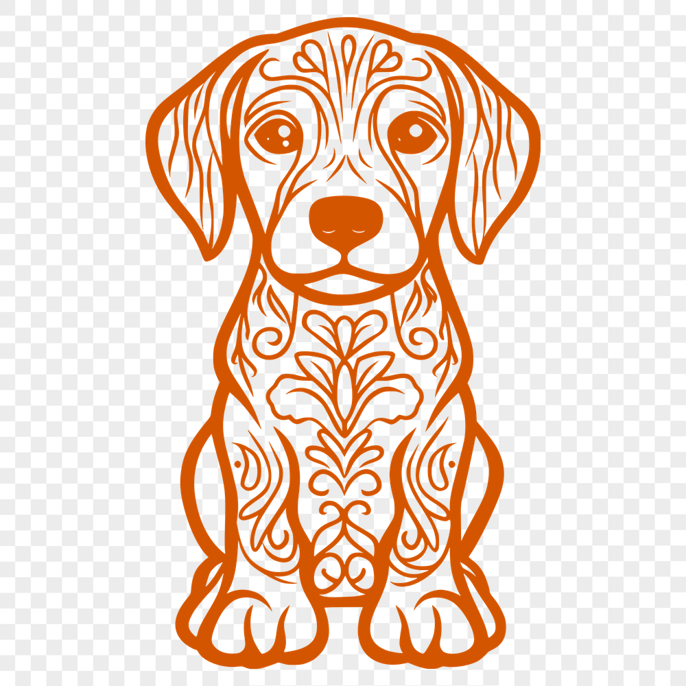 Artistic Puppy In PNG For Free Download