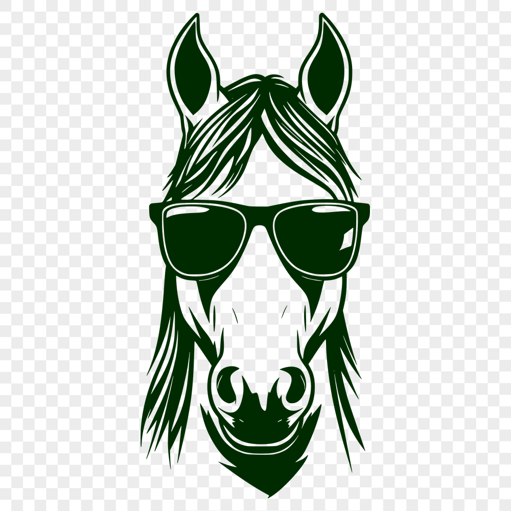 Creative Horse Wearing Sunglasses PNG - Free Download