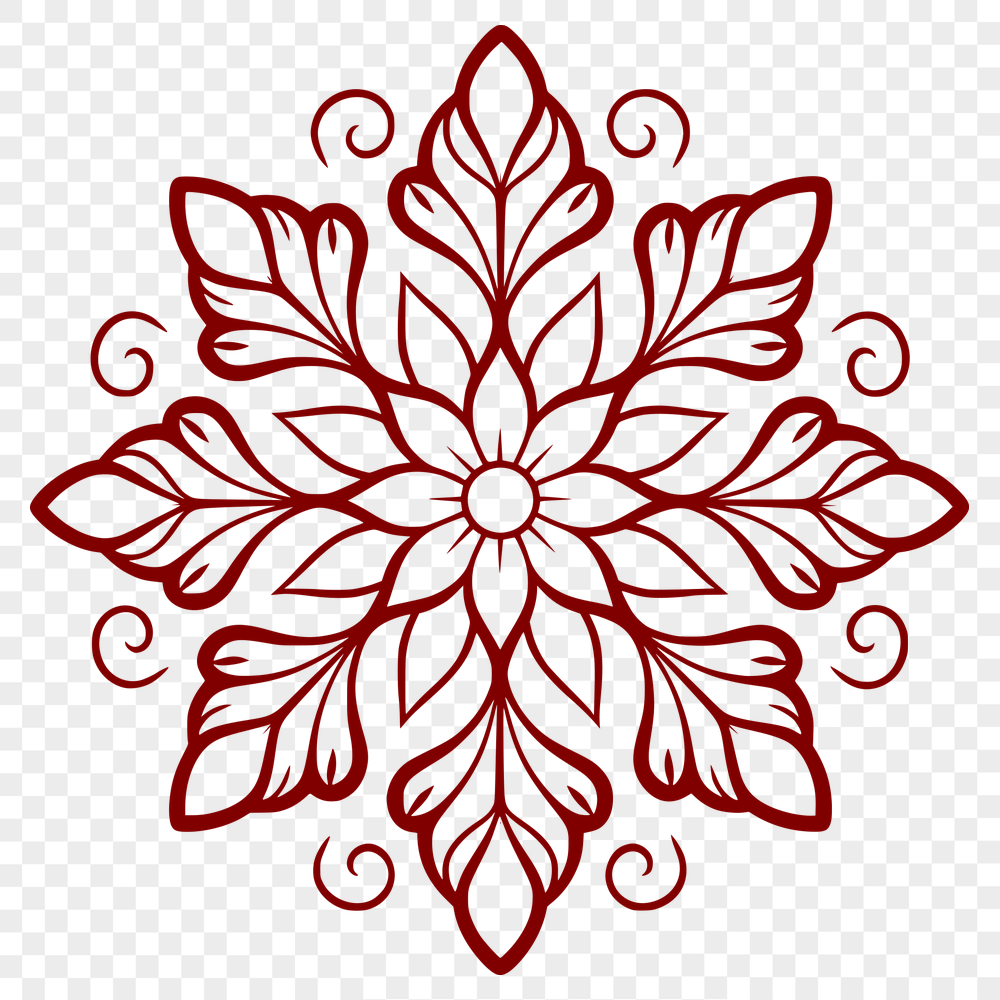 Unique Snowflake Vector Illustration