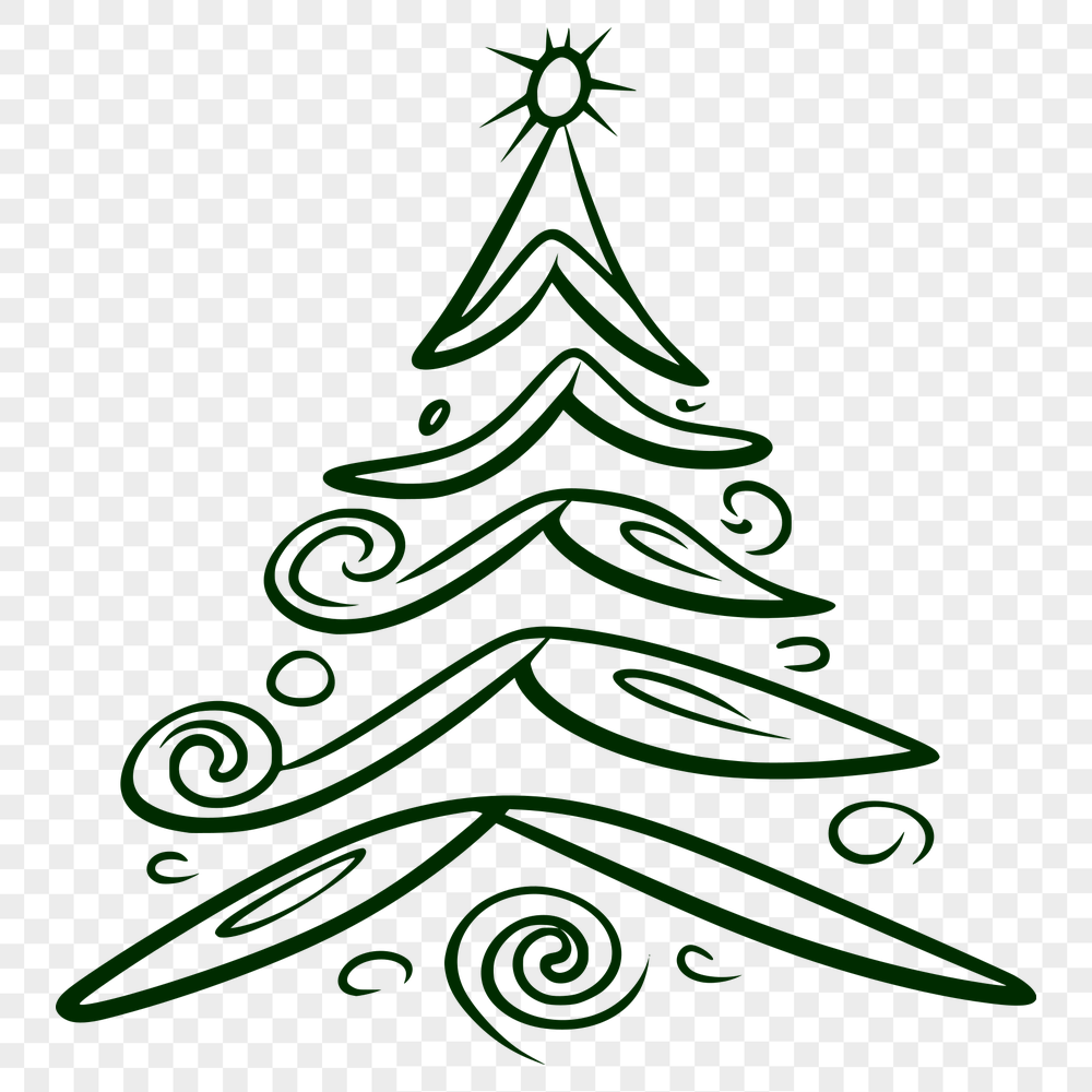 Unique Christmas Tree Clipart