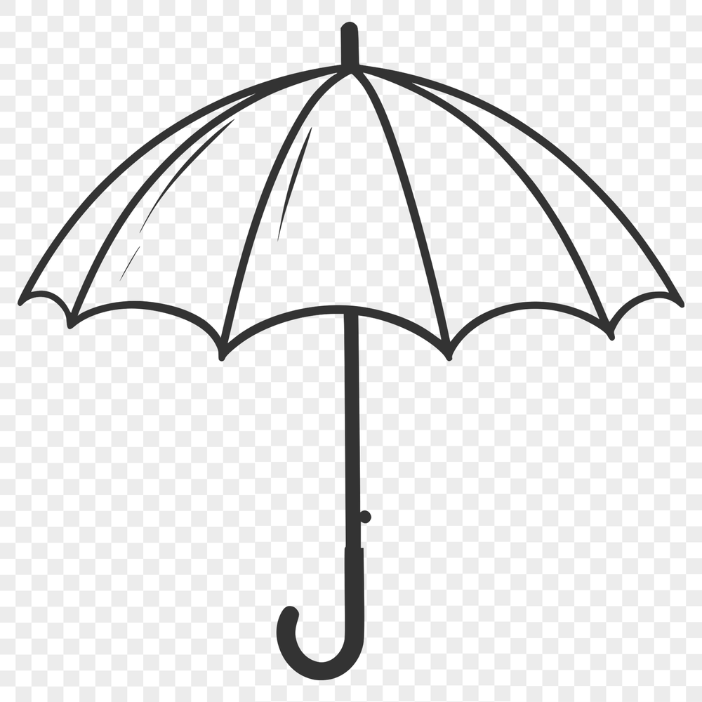 Colorful Rain Shield Icon in Vector Format A simple design featuring a colorful umbrella icon in vector format.