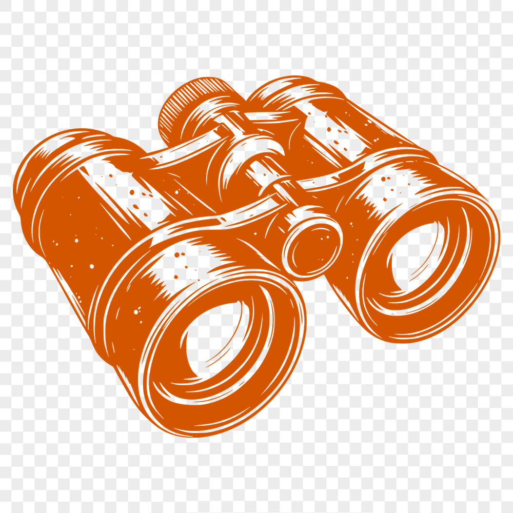 Binoculars Digital Artwork In SVG, PNG, PDF And DXF Formats