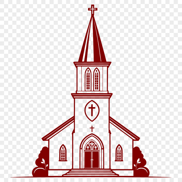 Classic Protestant Church Design A traditional Protestant church building design with classic architecture.
