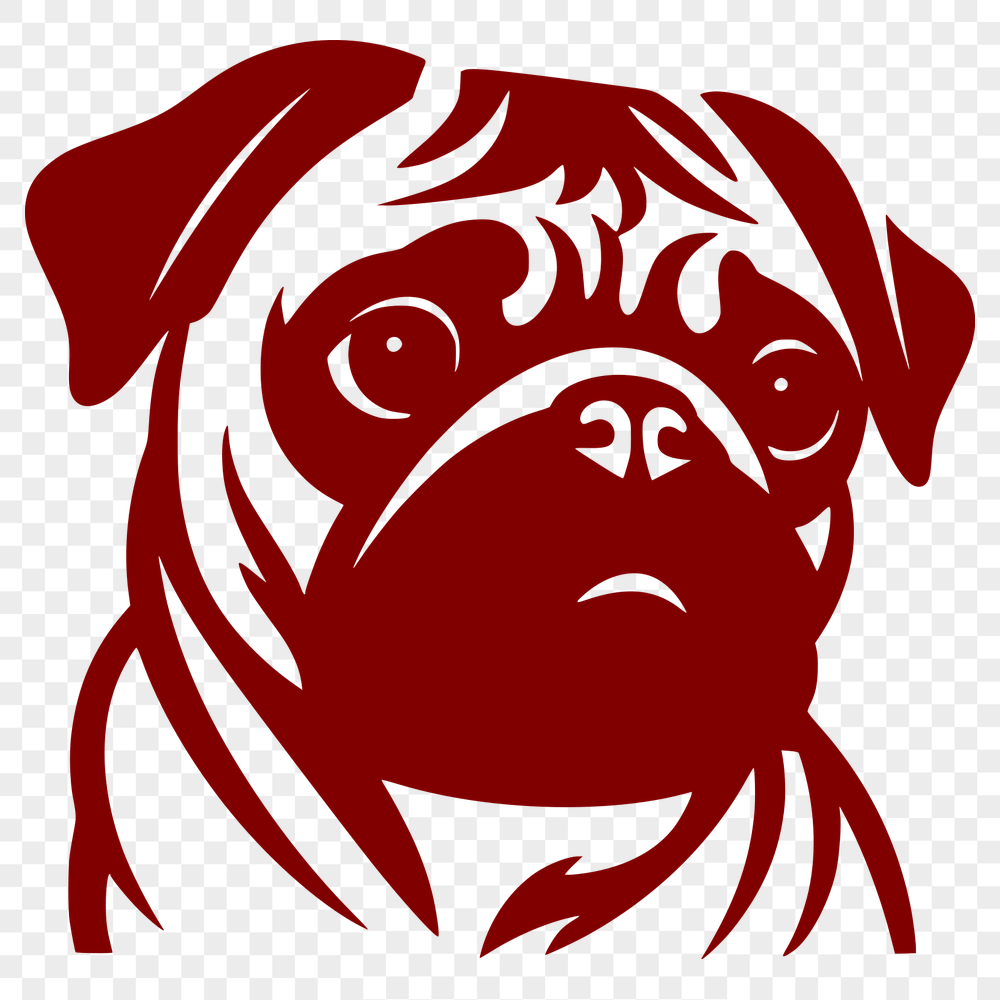 Beautiful Pug Digital Drawing