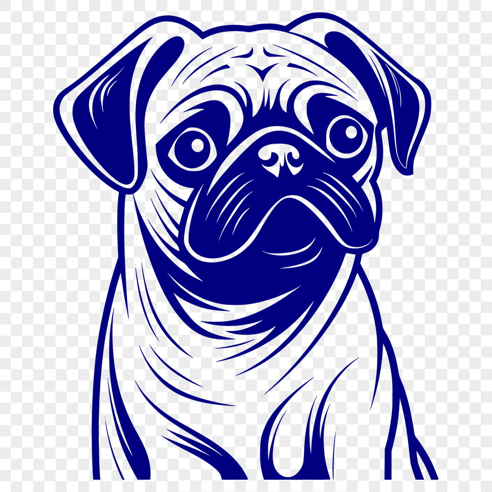 Creative Pug Vector Art