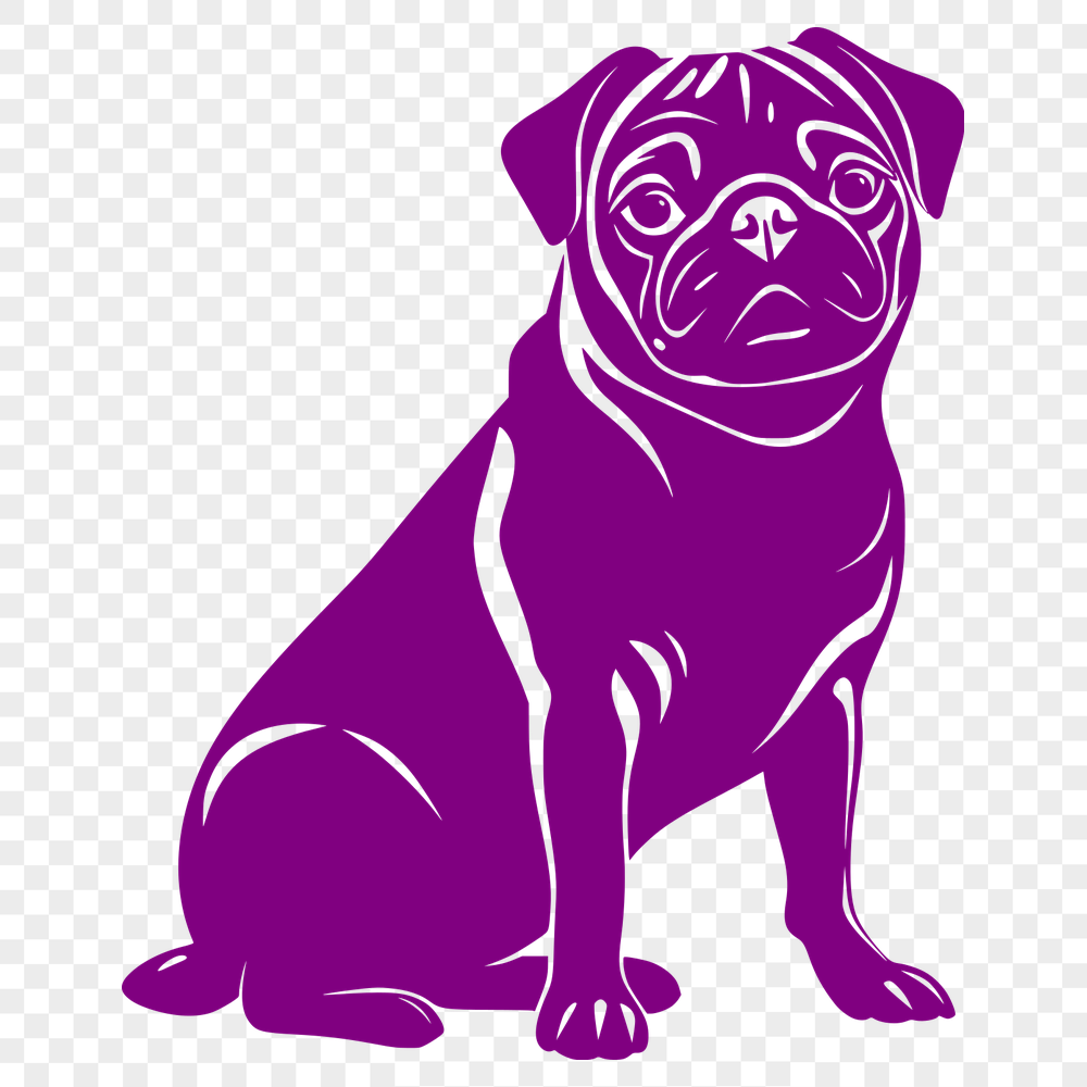 Sitting Pug SVG