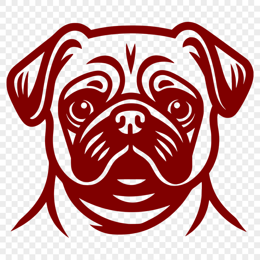 Free Artistic Pug Vector Image