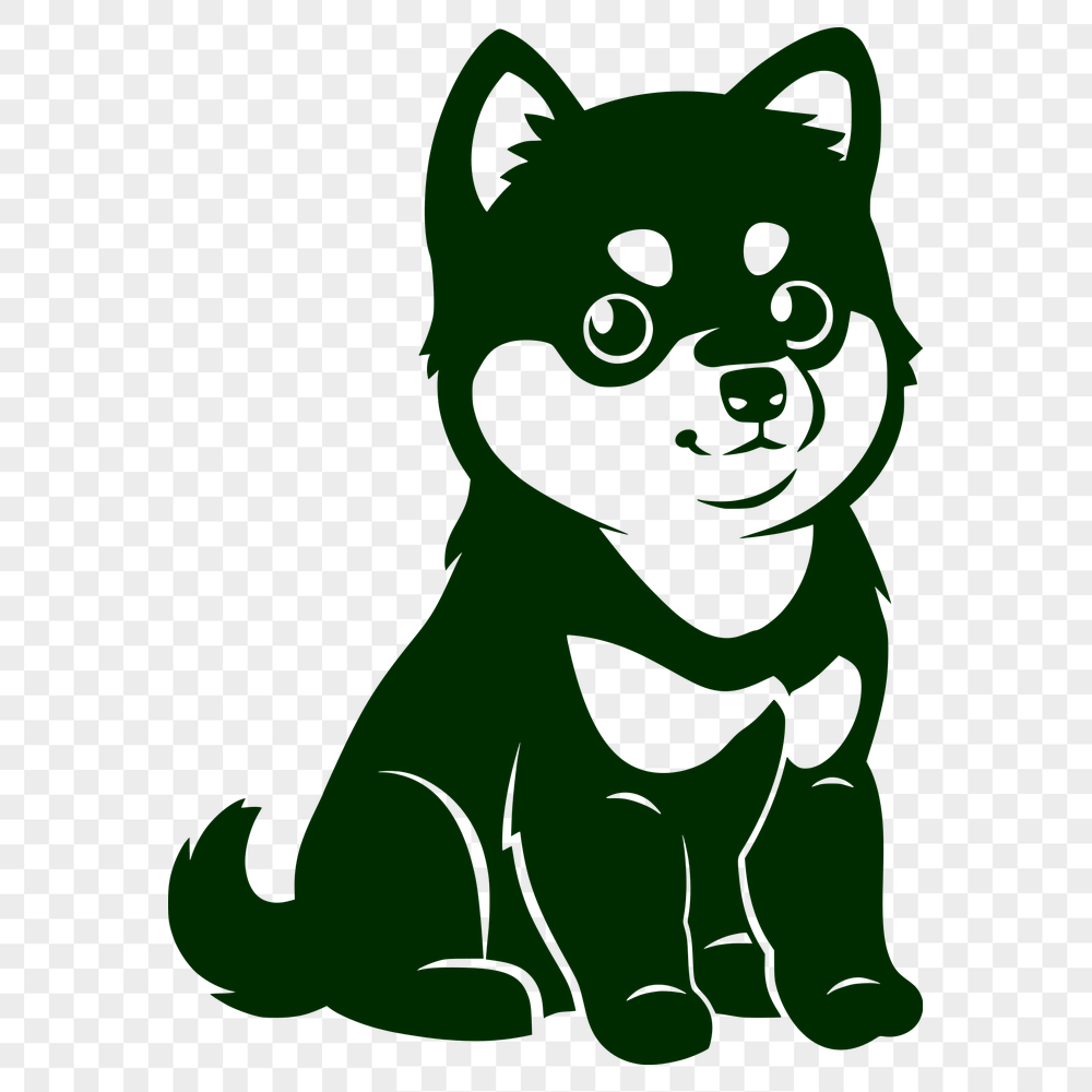 Cute Sitting Shiba Inu SVG