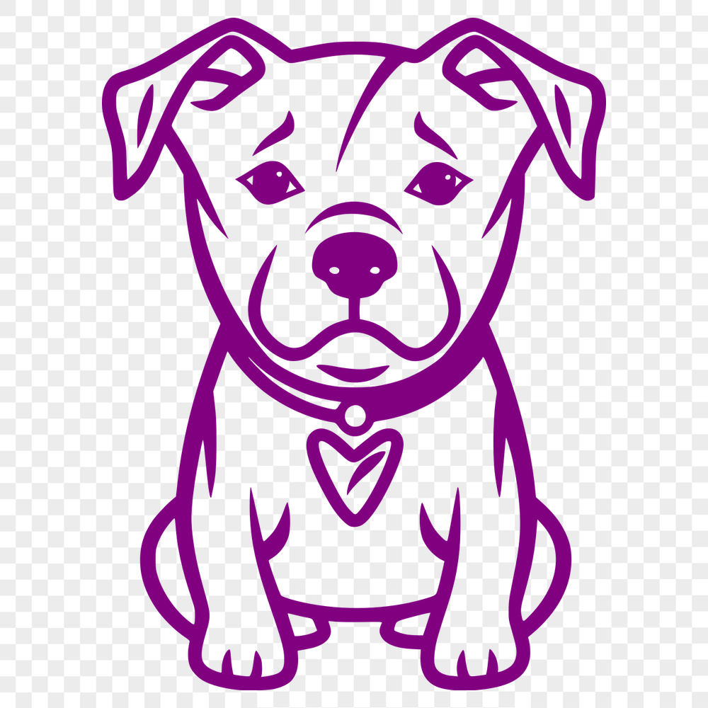 Beautiful Sitting Pitbull PNG