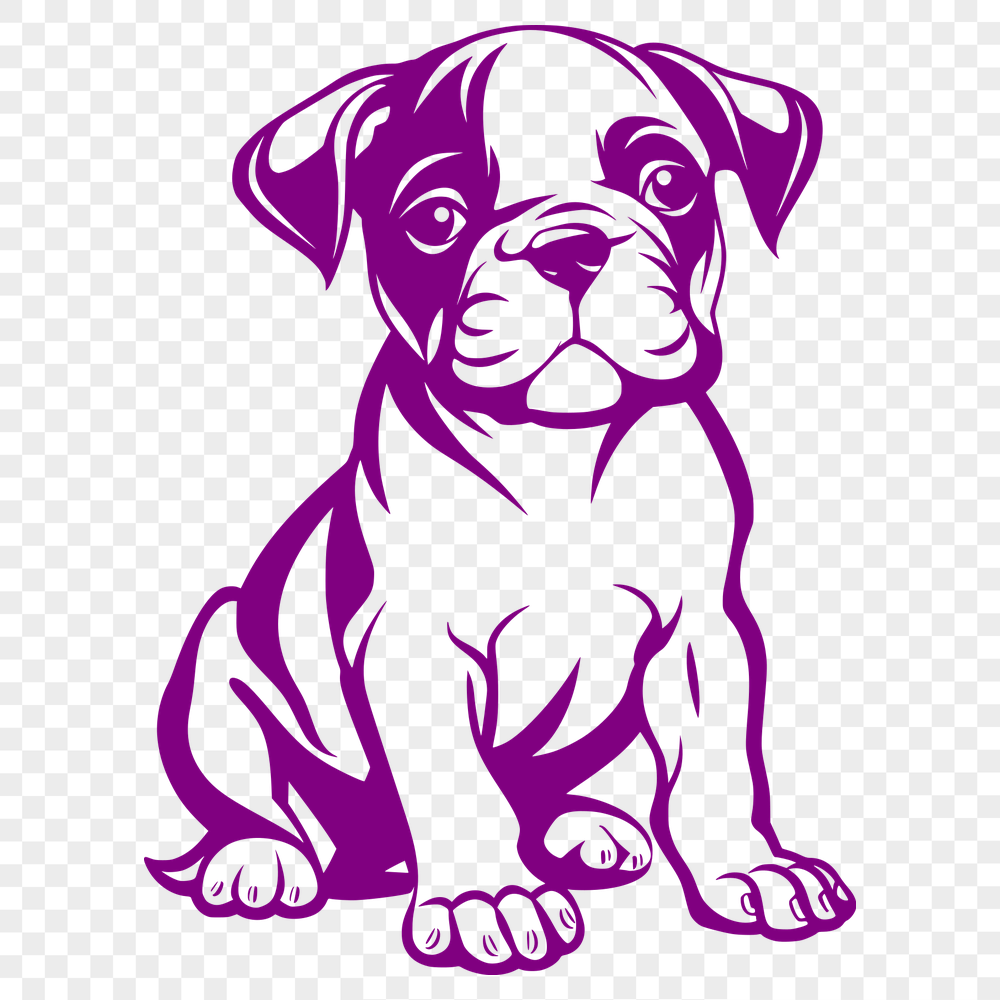 Sitting Puppy - DXF