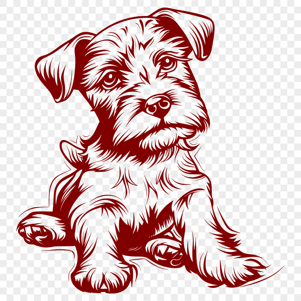 Artistic Miniature Schnauzer Vector Illustration