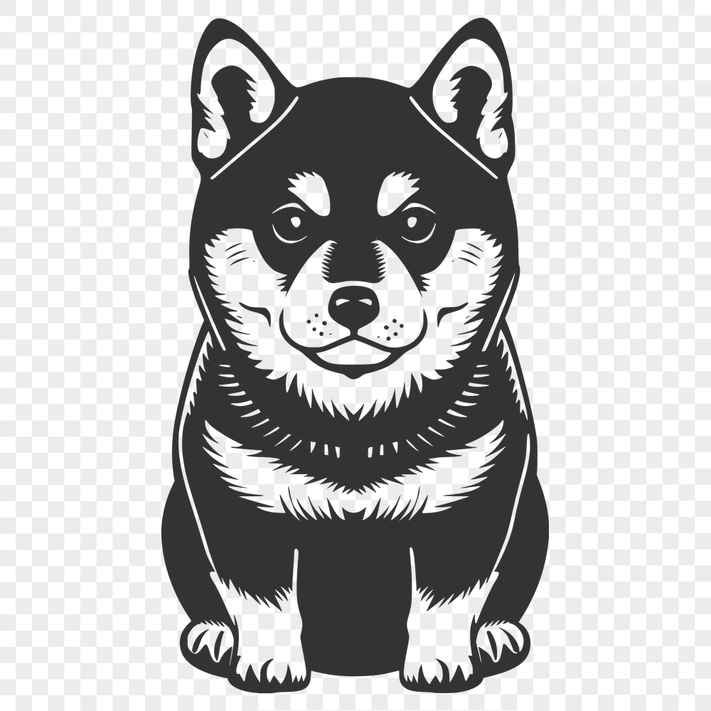 Stunning Sitting Shiba Inu Decal