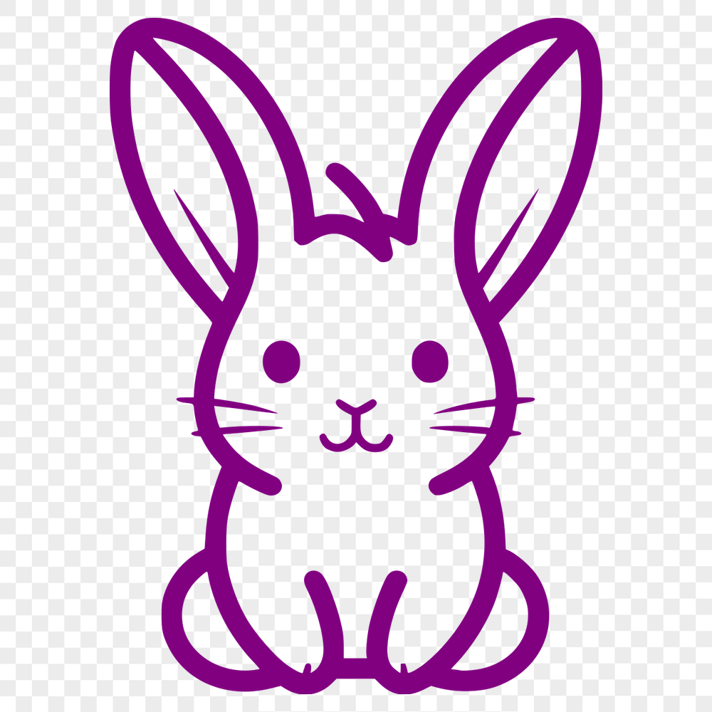 Free Rabbit SVG, PNG, PDF And DXF Files