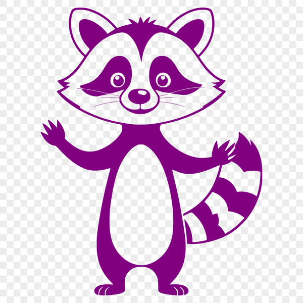 Cute Masked Bandit Illustration A digital vector illustration of a raccoon, suitable for various design applications.