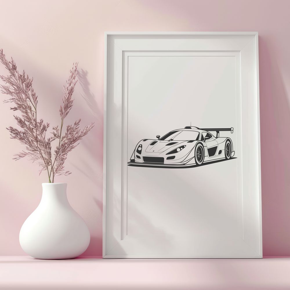 Speedster Vector Graphic A high-performance vehicle with sleek design, ready for download as a vector graphic.