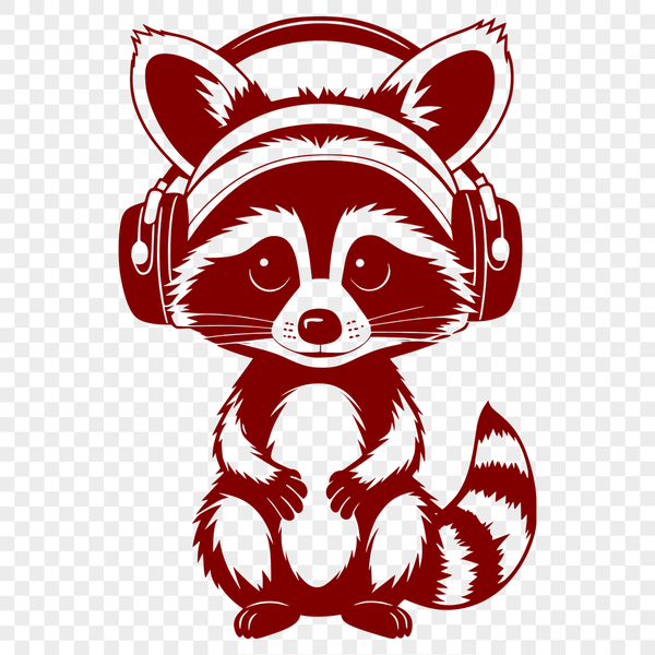 Vector Graphic Raccoon Design A raccoon graphic in vector format, suitable for various design applications.