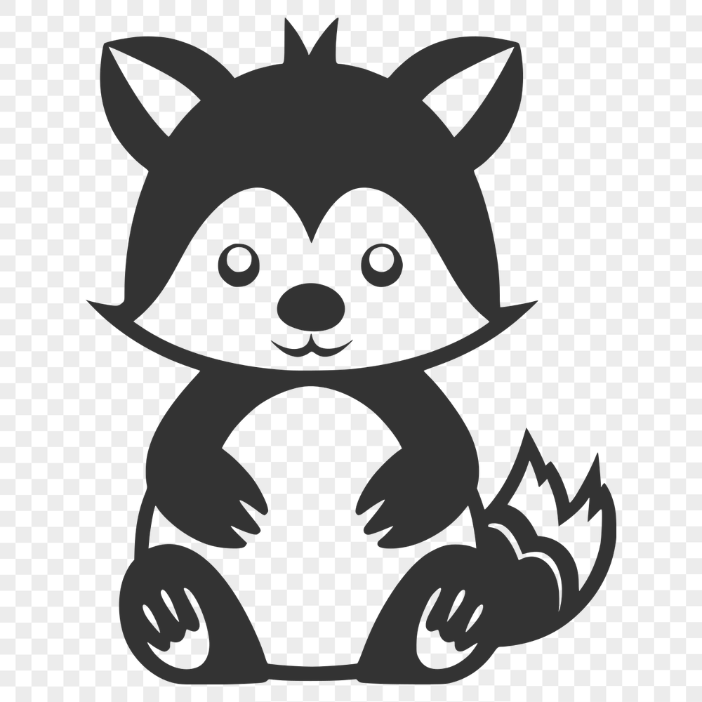 Sitting Racoon DXF