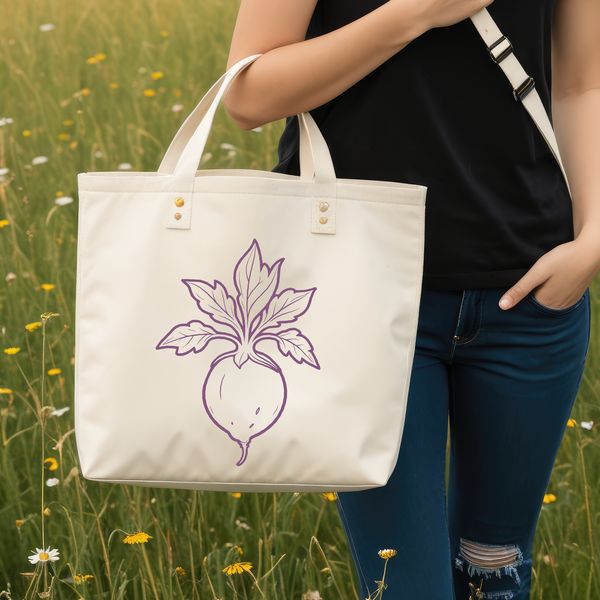 A detailed illustration of a radish plant.
