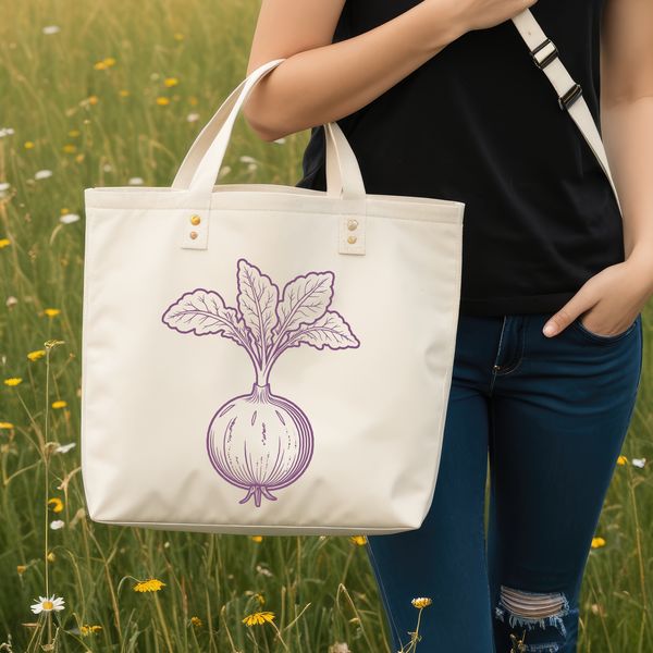Radish Plant Illustration A detailed vector illustration of a radish plant, suitable for graphic design and DIY crafts.