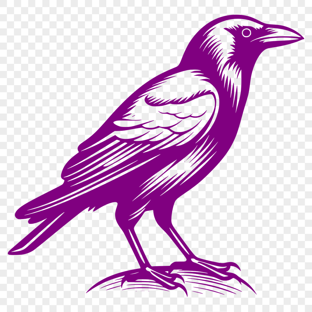 Beautiful Raven SVG, PNG, PDF And DXF Files