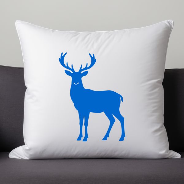 Vector illustration of a reindeer with antlers and hooves in a Christmas theme.