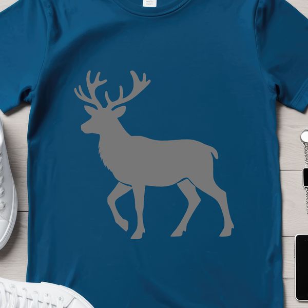 A vector illustration of a reindeer against a white background.