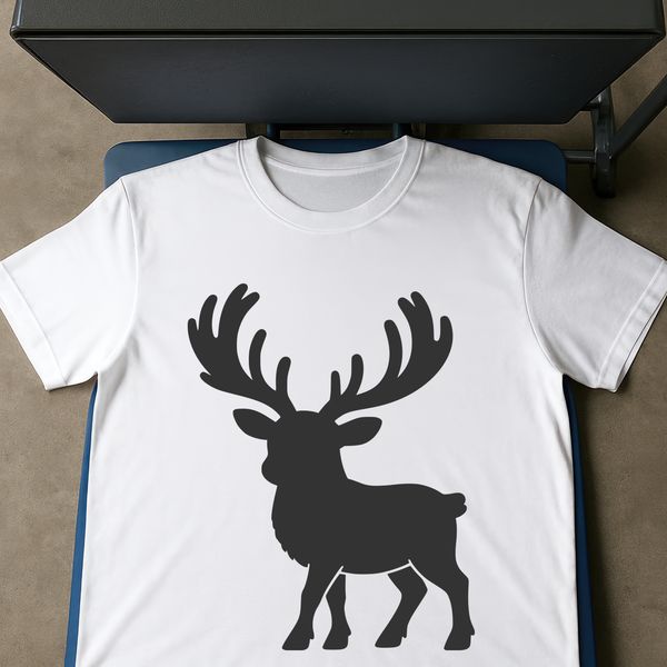 Antlered animal illustration in vector format