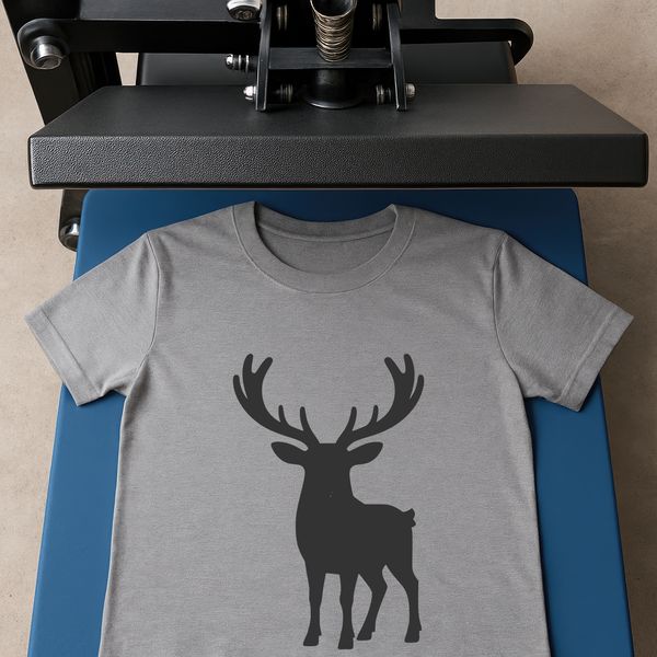 Free vector image of a reindeer in silhouette, suitable for commercial or personal use with cutting machines like Cricut.