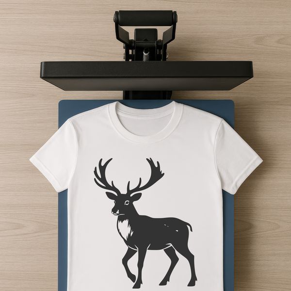 A reindeer illustration in vector format for Christmas designs.