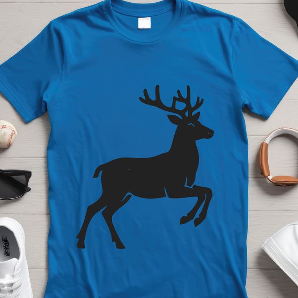 Reindeer animal silhouette in vector art format.