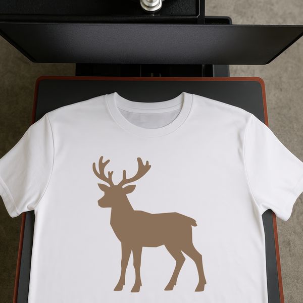 A stylized illustration of a reindeer in vector format.