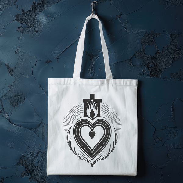 Sacred Heart Icon Outline Vector Design An outline illustration of the Sacred Heart icon in vector format.